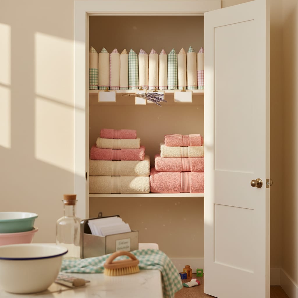Linen Closet Organization (The Folded-Sets Trick)