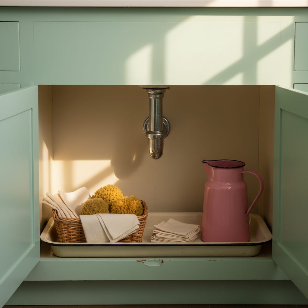 Under Sink Organization: A Cleaning Zone That Stays Put